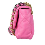 Charger l&#39;image dans la galerie, Chanel 19 Flap Small Lambskin Quilted Pink Mixed Hardware
