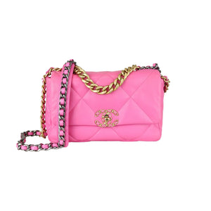 Chanel 19 Flap Small Lambskin Quilted Pink Mixed Hardware