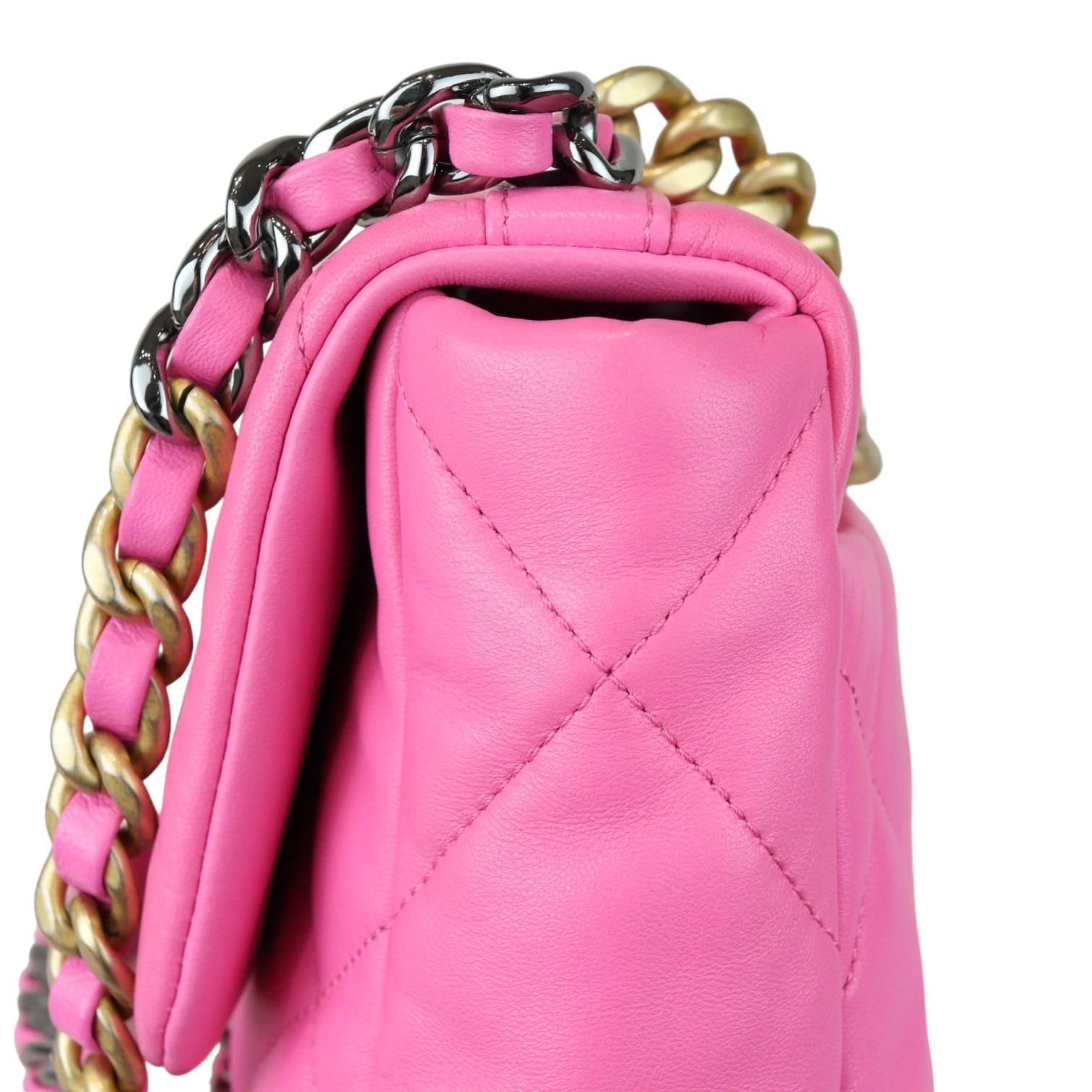 Chanel 19 Flap Small Lambskin Quilted Pink Mixed Hardware