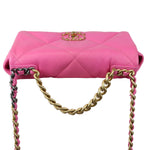 将图片加载到图库查看器，Chanel 19 Flap Small Lambskin Quilted Pink Mixed Hardware
