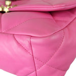 Charger l&#39;image dans la galerie, Chanel 19 Flap Small Lambskin Quilted Pink Mixed Hardware
