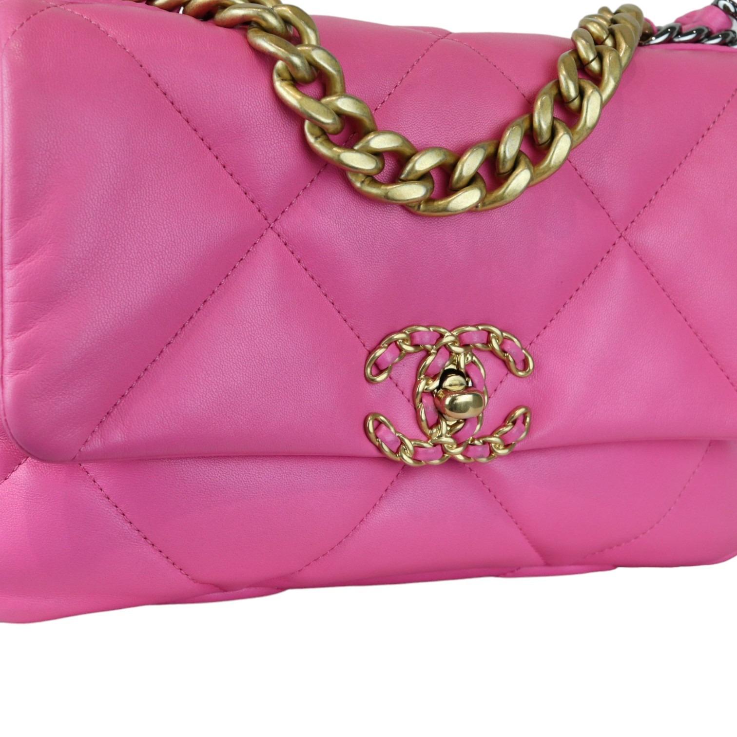 Chanel 19 Flap Small Lambskin Quilted Pink Mixed Hardware