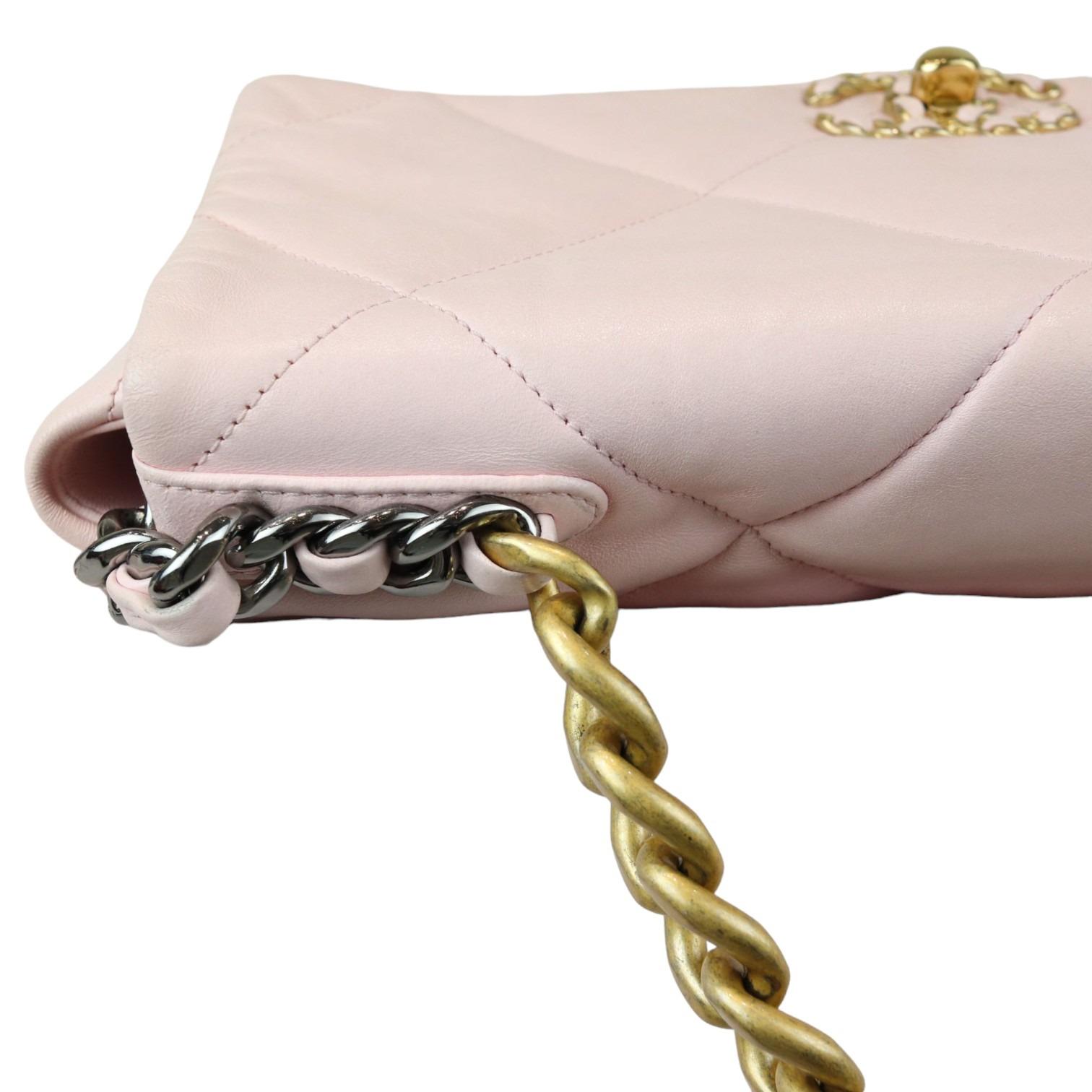 Chanel 19 Flap Large Lambskin Quilted Light Pink Mixed Hardware