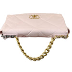 将图片加载到图库查看器，Chanel 19 Flap Large Lambskin Quilted Light Pink Mixed Hardware
