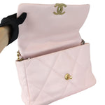 将图片加载到图库查看器，Chanel 19 Flap Large Lambskin Quilted Light Pink Mixed Hardware
