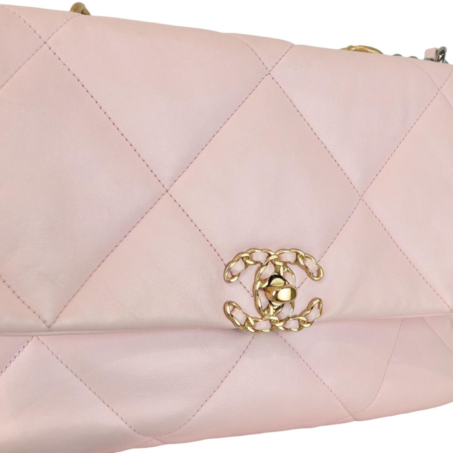 Chanel 19 Flap Large Lambskin Quilted Light Pink Mixed Hardware