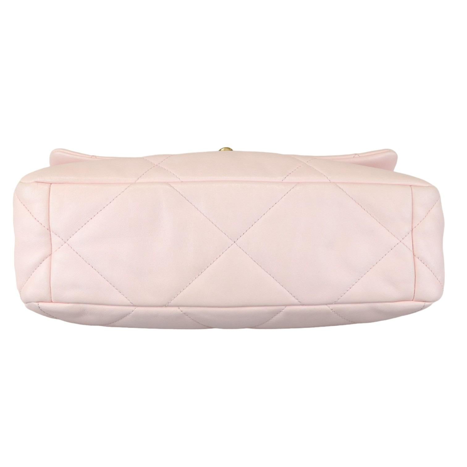 Chanel 19 Flap Large Lambskin Quilted Light Pink Mixed Hardware