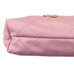 将图片加载到图库查看器，Chanel 22 Small Shiny Calfskin Quilted Pink GHW
