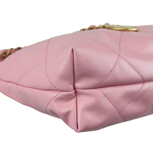 Chanel 22 Small Shiny Calfskin Quilted Pink GHW