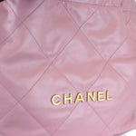 Load image into Gallery viewer, Chanel 22 Small Shiny Calfskin Quilted Pink GHW
