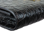 Load image into Gallery viewer, Saint Laurent YSL Kate Tassel Chain Wallet Calfskin Crocodile Embossed Black GHW
