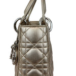 Load image into Gallery viewer, Christian Dior Lady Dior Mini Metallic Lambskin Cannage Gold SHW
