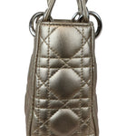 Load image into Gallery viewer, Christian Dior Lady Dior Mini Metallic Lambskin Cannage Gold SHW
