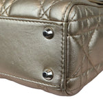 Load image into Gallery viewer, Christian Dior Lady Dior Mini Metallic Lambskin Cannage Gold SHW
