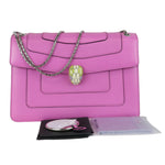 将图片加载到图库查看器，Bulgari Serpenti Forever Shoulder Calfskin Pink SHW
