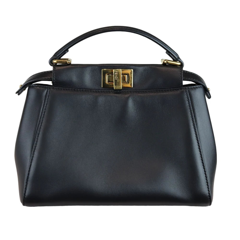 Peekaboo Iconic Satchel Mini Nappa Lambskin Black GHW