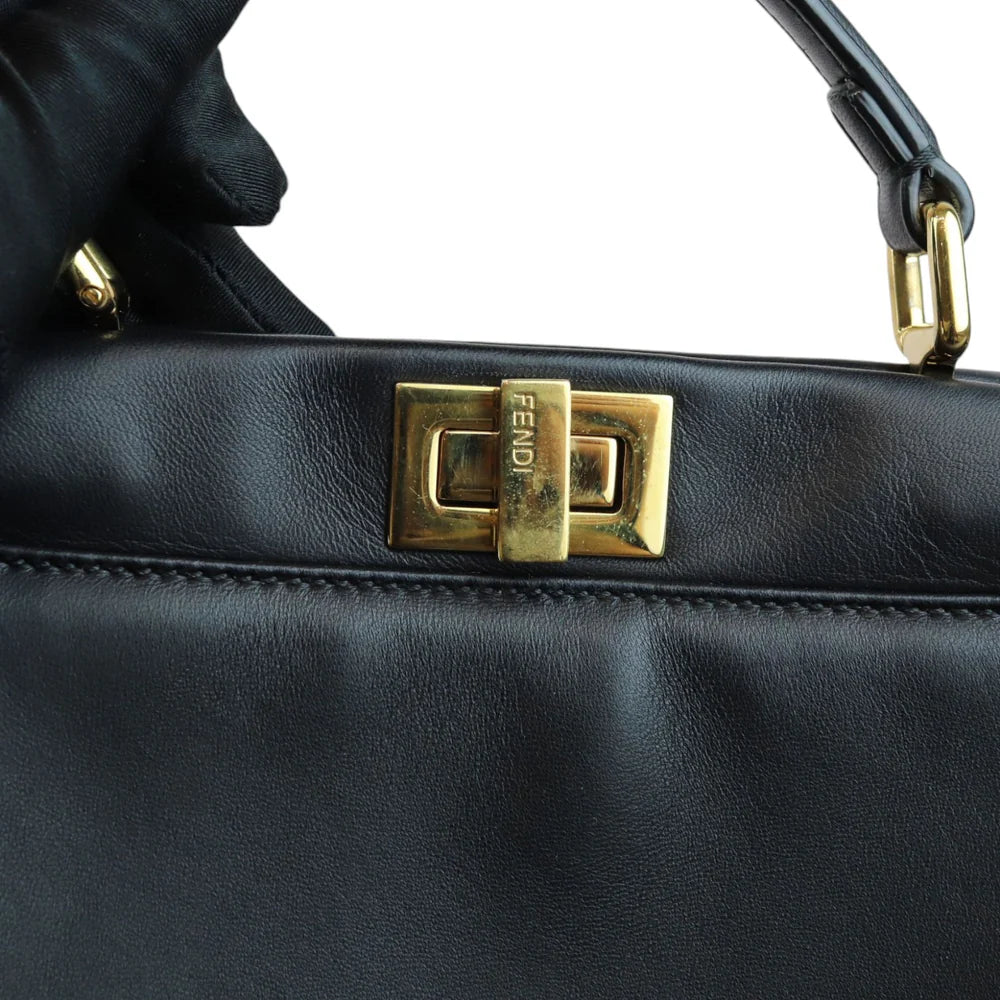 Peekaboo Iconic Satchel Mini Nappa Lambskin Black GHW