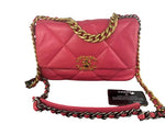 Charger l&#39;image dans la galerie, Chanel 19 Small Dark Pink Lambskin Mixed Hardware
