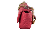 将图片加载到图库查看器，Chanel 19 Small Dark Pink Lambskin Mixed Hardware
