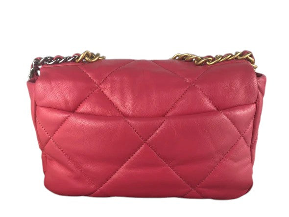 Chanel 19 Small Dark Pink Lambskin Mixed Hardware