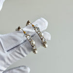 Load image into Gallery viewer, Chanel CC Faux Pearl And Crystal Hoop Earrings
