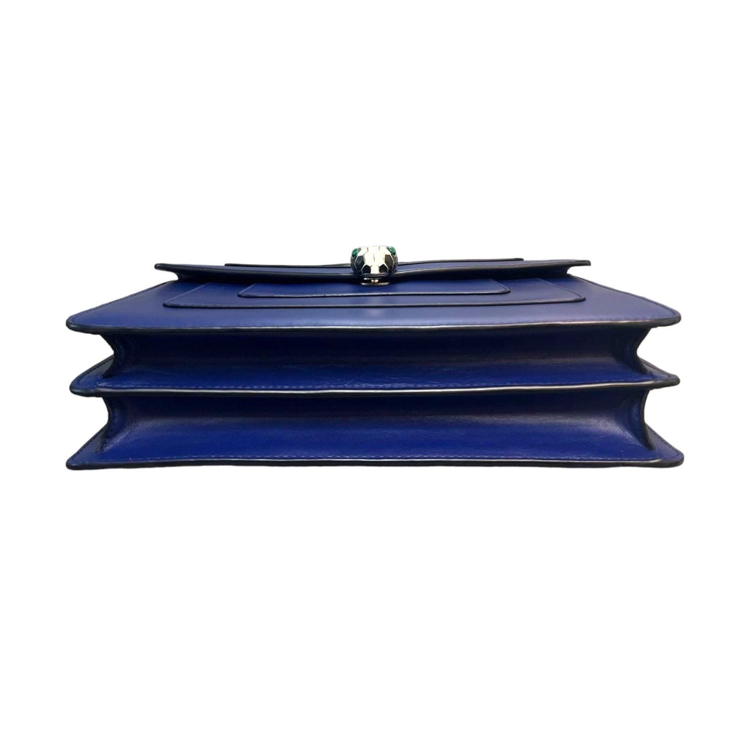 Bvlgari Serpenti Forever Shoulder Calfskin Blue GHW