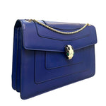 Load image into Gallery viewer, Bvlgari Serpenti Forever Shoulder Calfskin Blue GHW
