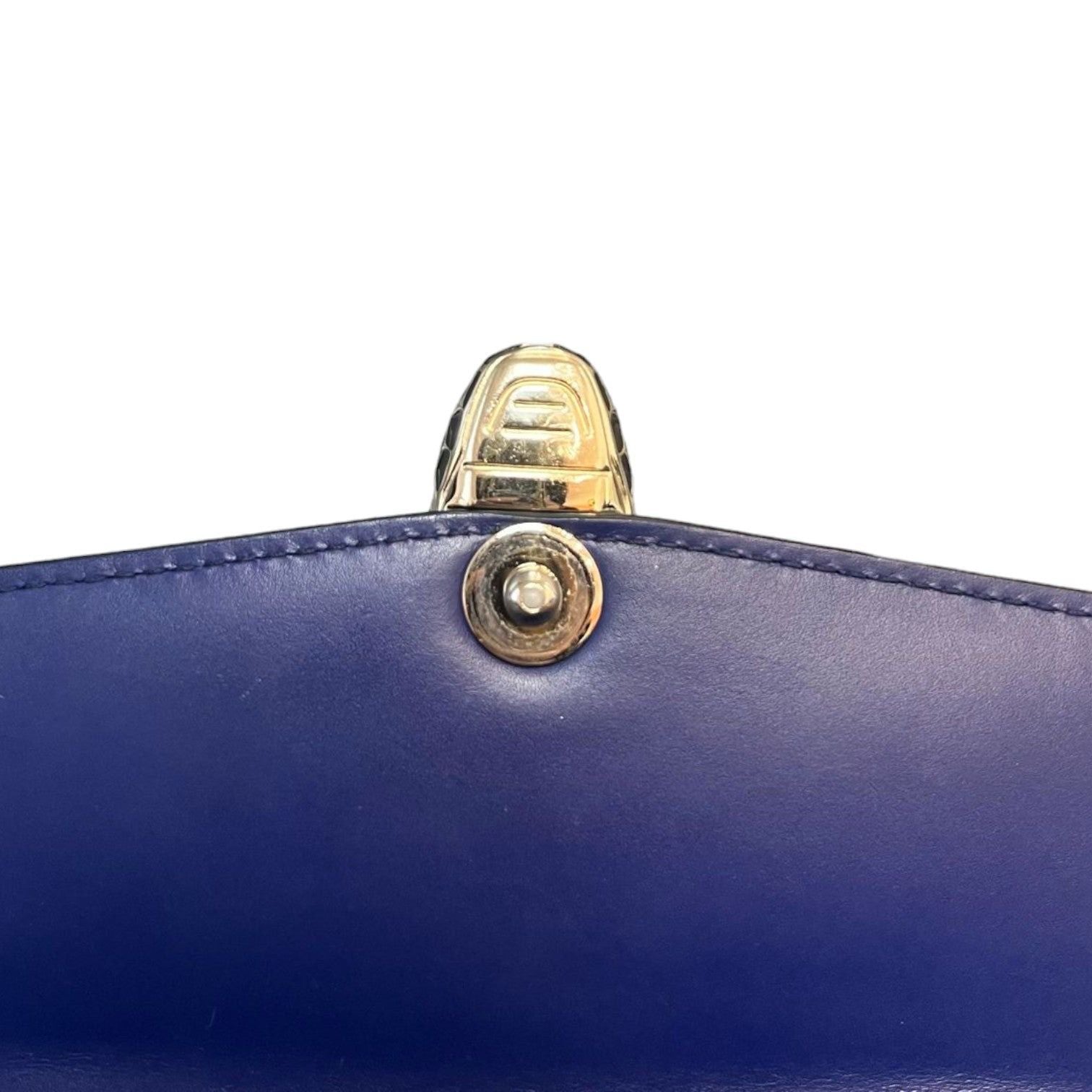 Bvlgari Serpenti Forever Shoulder Calfskin Blue GHW