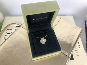 Van Cleef and Arpels VCA Vintage Alhambra Holiday Pendant, Diamond, Mother of Pearl, 18kt Gold Hardware