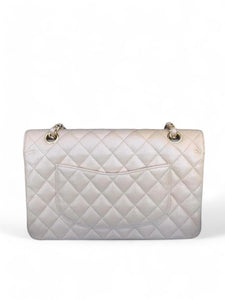 Chanel Timeless Classic Medium Beige Caviar Gold-Tone Hardware