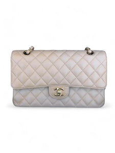 Chanel Timeless Classic Medium Beige Caviar Gold-Tone Hardware