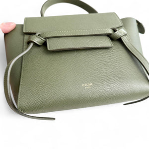 Celine Nano Belt Bag in Olive Green