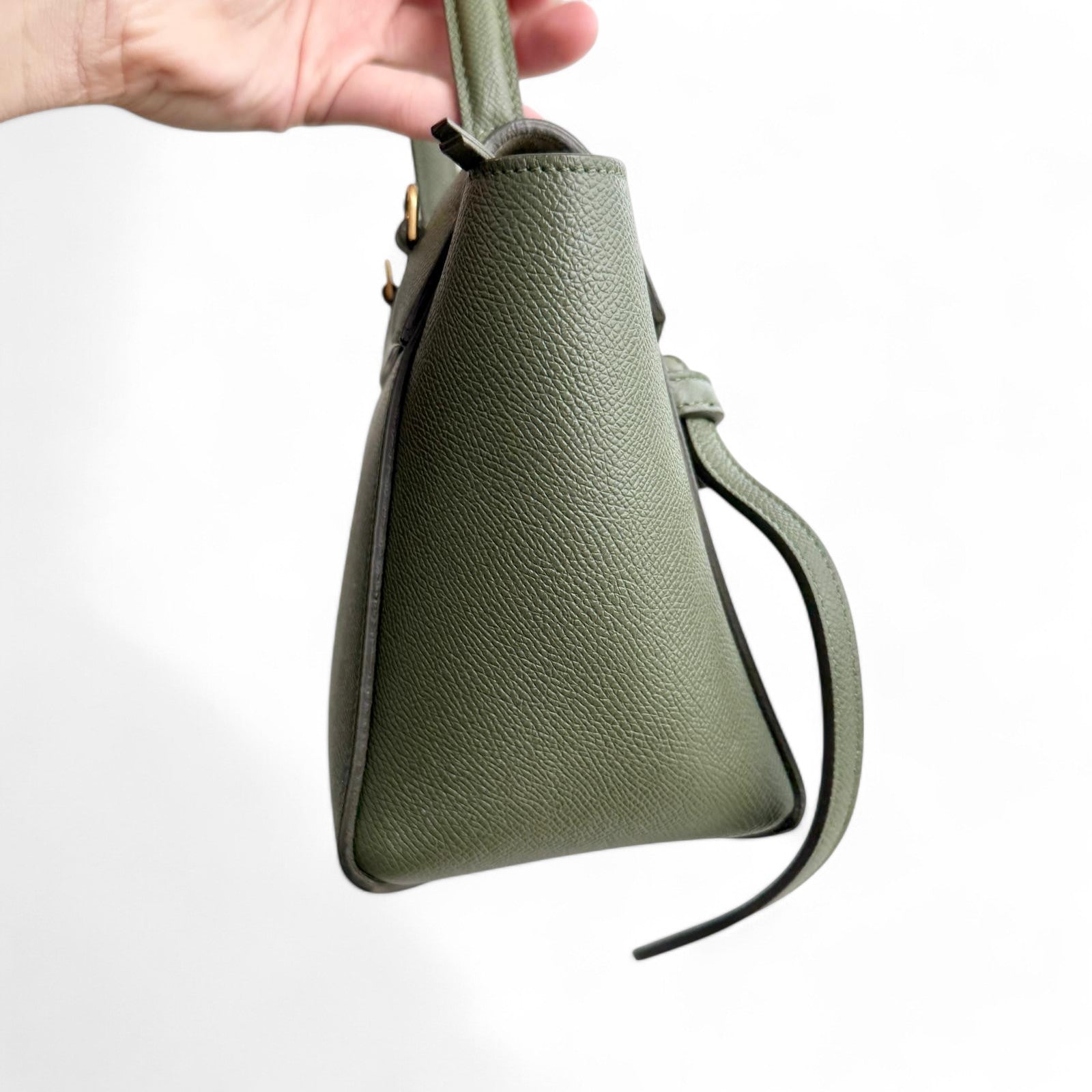 Celine Nano Belt Bag in Olive Green