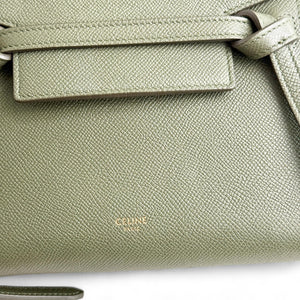 Celine Nano Belt Bag in Olive Green