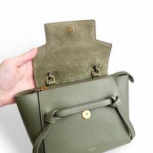 Celine Nano Belt Bag in Olive Green