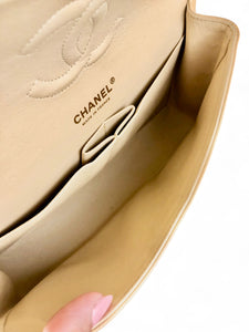 Chanel Timeless Classic Medium Beige Caviar Gold-Tone Hardware