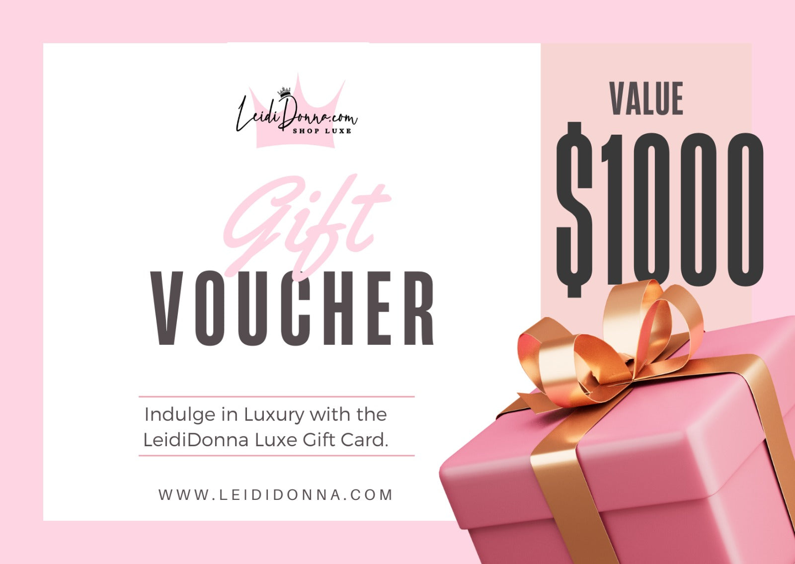 LeidiDonna Luxe Gift Card – $1000