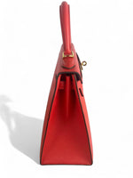 Load image into Gallery viewer, Hermes Kelly 28 Sellier Rouge Tomate Veau Epsom, 24kt Gold-plated Hardware
