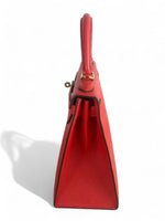 Load image into Gallery viewer, Hermes Kelly 28 Sellier Rouge Tomate Veau Epsom, 24kt Gold-plated Hardware
