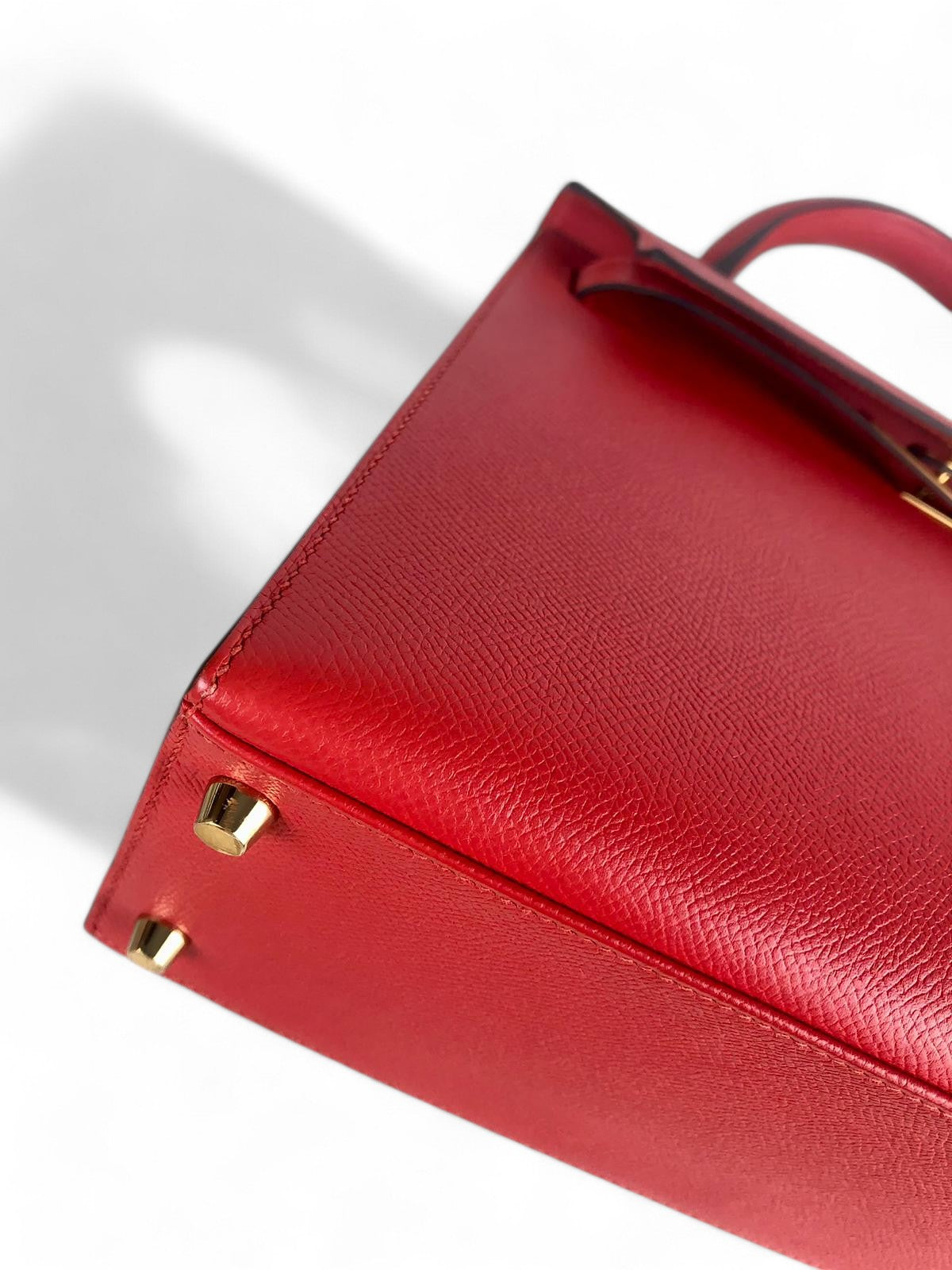 Hermes Kelly 28 Sellier Rouge Tomate Veau Epsom, 24kt Gold-plated Hardware