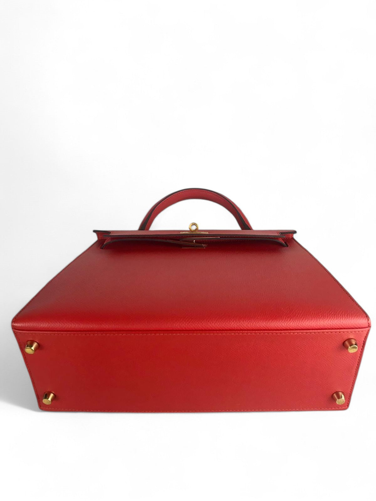 Hermes Kelly 28 Sellier Rouge Tomate Veau Epsom, 24kt Gold-plated Hardware