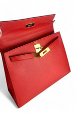 Load image into Gallery viewer, Hermes Kelly 28 Sellier Rouge Tomate Veau Epsom, 24kt Gold-plated Hardware
