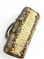 Load image into Gallery viewer, Christian Dior Lady Dior Mini Gold Exotic Leather Gold-tone Hardware
