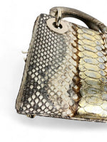 Load image into Gallery viewer, Christian Dior Lady Dior Mini Gold Exotic Leather Gold-tone Hardware
