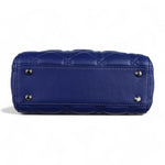 Load image into Gallery viewer, Christian Dior Lady Dior Mini Quilted Electric Blue Lambskin Silver-tone Hardware
