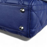 Load image into Gallery viewer, Christian Dior Lady Dior Mini Quilted Electric Blue Lambskin Silver-tone Hardware
