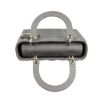 Load image into Gallery viewer, Christian Dior Lady Dior Medium Grey Quilted Lambskin Gold-tone Hardware
