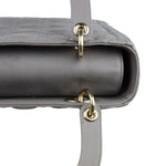 Load image into Gallery viewer, Christian Dior Lady Dior Medium Grey Quilted Lambskin Gold-tone Hardware
