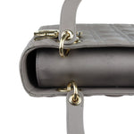 Load image into Gallery viewer, Christian Dior Lady Dior Medium Grey Quilted Lambskin Gold-tone Hardware
