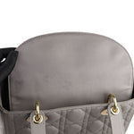 Load image into Gallery viewer, Christian Dior Lady Dior Medium Grey Quilted Lambskin Gold-tone Hardware
